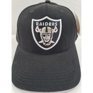 NFL Las Vegas Raiders Black Baseball Cap Adjustable Strapback Hat New with Tags